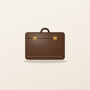 Slim Briefcase in Full-Grain Leather — Dark Brown