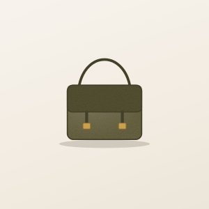 Messenger Bag in Waxed Leather — Olive